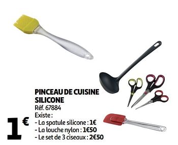 Promoties Pinceau de cuisine silicone - Huismerk - Auchan - Geldig van 18/09/2019 tot 24/09/2019 bij Auchan