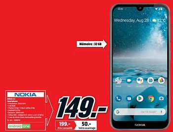Promotions Nokia 4.2 smartphone - Nokia - Valide de 16/09/2019 à 22/09/2019 chez Media Markt