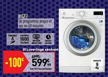 Promotions Electrolux lave-linge séchant - Electrolux - Valide de 10/09/2019 à 23/09/2019 chez Conforama