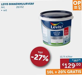 Promoties Levis muur binnen - Levis - Geldig van 24/09/2019 tot 21/10/2019 bij Zelfbouwmarkt