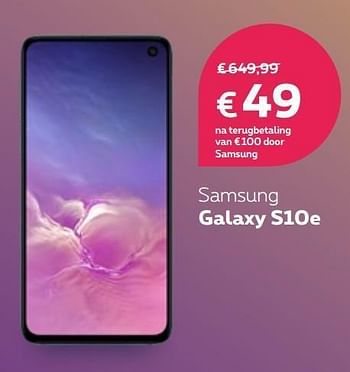 Promotions Samsung galaxy s10e - Samsung - Valide de 16/09/2019 à 30/09/2019 chez Proximus