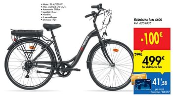 Promotions Elektrische fiets 4400 - Toplife - Valide de 18/09/2019 à 30/09/2019 chez Carrefour