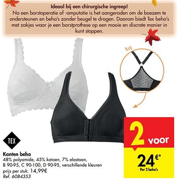Promoties Kanten beha - Tex - Geldig van 18/09/2019 tot 30/09/2019 bij Carrefour