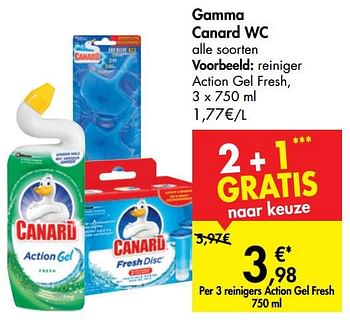 Promoties Gamma canard wc reiniger action gel fresh - Canard WC - Geldig van 18/09/2019 tot 30/09/2019 bij Carrefour