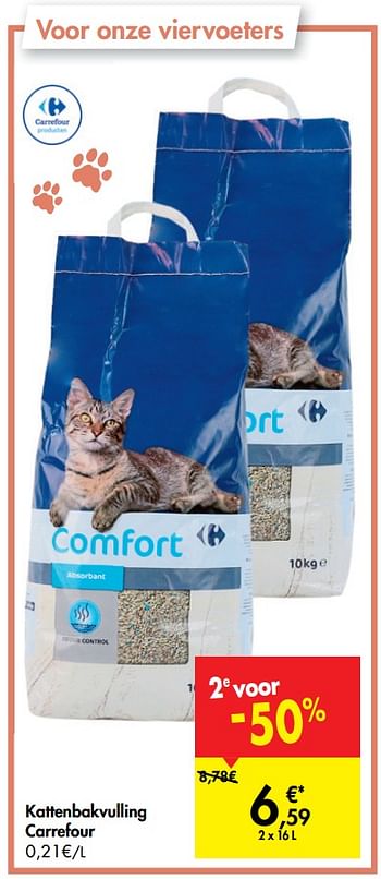 Promoties Kattenbakvulling carrefour - Huismerk - Carrefour  - Geldig van 18/09/2019 tot 30/09/2019 bij Carrefour