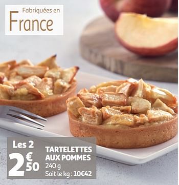 Promoties Tartelettes aux pommes - Huismerk - Auchan - Geldig van 18/09/2019 tot 24/09/2019 bij Auchan