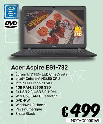 Promoties Acer aspire esi-732 - Acer - Geldig van 23/08/2019 tot 30/09/2019 bij Compudeals
