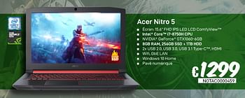Promotions Acer nitro 5 - Acer - Valide de 23/08/2019 à 30/09/2019 chez Compudeals