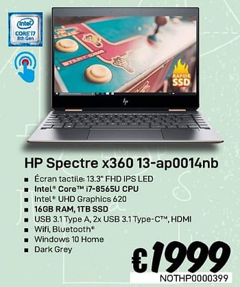 Promotions Hp spectre x36013-ap0014nb - HP - Valide de 23/08/2019 à 30/09/2019 chez Compudeals