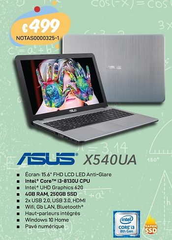 Promotions Asus x540ua - Asus - Valide de 23/08/2019 à 30/09/2019 chez Compudeals