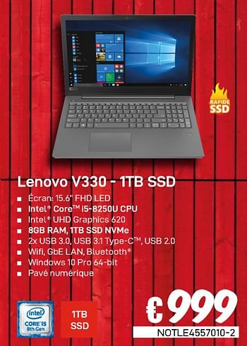 Promotions Lenovo v330 - itb ssd - Lenovo - Valide de 23/08/2019 à 30/09/2019 chez Compudeals