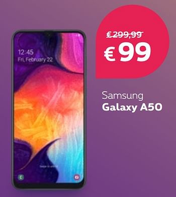 Promotions Samsung galaxy a50 - Samsung - Valide de 16/09/2019 à 30/09/2019 chez Proximus