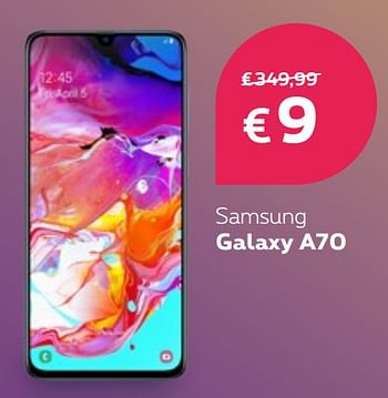 Promotions Samsung galaxy a70 - Samsung - Valide de 16/09/2019 à 30/09/2019 chez Proximus