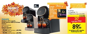Promotions Philips machine à café à capsules double espresso lm8016-90 metal premium - Philips - Valide de 18/09/2019 à 30/09/2019 chez Carrefour