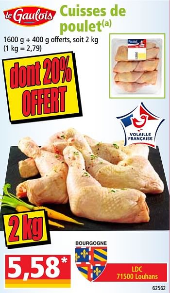 Promotions Cuisses de poulet - Le Gaulois - Valide de 18/09/2019 à 24/09/2019 chez Norma