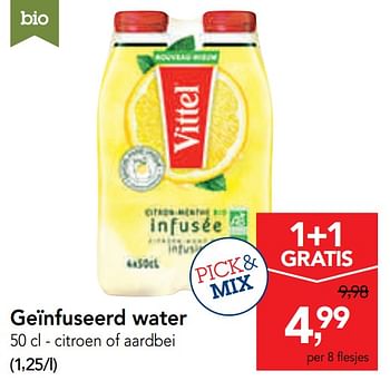 Promoties Geïnfuseerd water citroen of aardbei - Vittel - Geldig van 25/09/2019 tot 08/10/2019 bij Makro