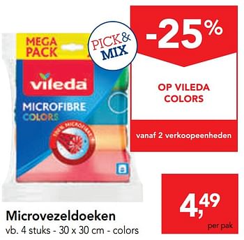 Promoties Microvezeldoeken - Vileda - Geldig van 25/09/2019 tot 08/10/2019 bij Makro