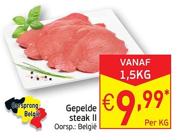 Promotions Gepelde steak ii - Produit maison - Intermarche - Valide de 15/09/2019 à 31/12/2019 chez Intermarche