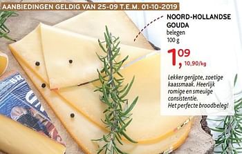Promotions Noord-hollandse gouda belegen - Produit maison - Alvo - Valide de 25/09/2019 à 01/10/2019 chez Alvo