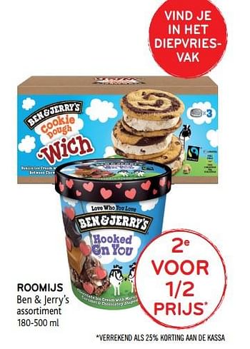 Promoties Roomijs ben + jerry`s 2e voor 1-2 prijs - Ben&Jerry's - Geldig van 25/09/2019 tot 08/10/2019 bij Alvo