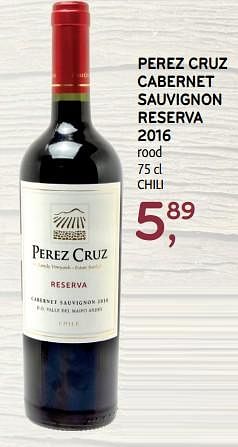 Promoties Perez cruz cabernet sauvignon reserva 2016 rood - Rode wijnen - Geldig van 25/09/2019 tot 08/10/2019 bij Alvo