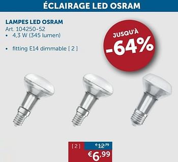 Promotions Lampes led osram - Osram - Valide de 24/09/2019 à 21/10/2019 chez Zelfbouwmarkt