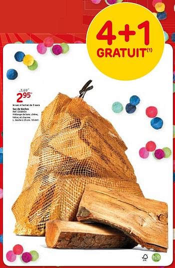 Promotions Sac de bûches - Golden Flame - Valide de 25/09/2019 à 07/10/2019 chez Brico