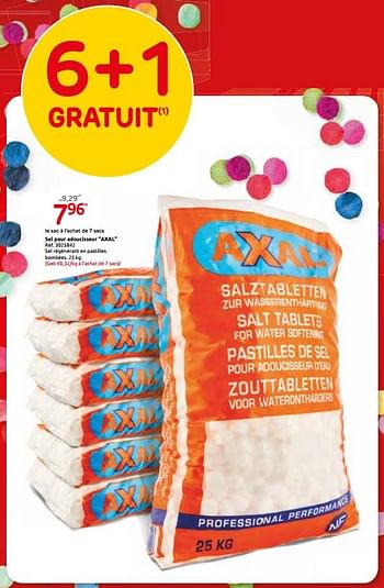 Promotions Sel pour adoucisseur axal - Axal - Valide de 25/09/2019 à 07/10/2019 chez Brico