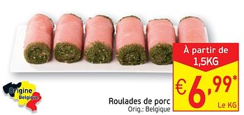 Promotions Roulades de porc - Produit maison - Intermarche - Valide de 15/09/2019 à 31/12/2019 chez Intermarche
