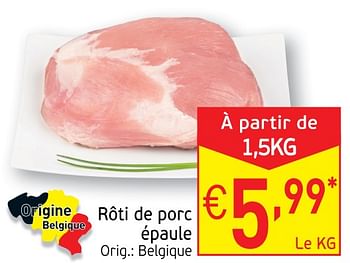 Promotions Rôti de porc épaule - Produit maison - Intermarche - Valide de 15/09/2019 à 31/12/2019 chez Intermarche