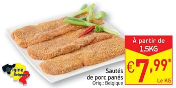 Promotions Sautés de porc panés - Produit maison - Intermarche - Valide de 15/09/2019 à 31/12/2019 chez Intermarche