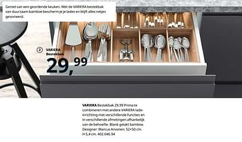Promoties Variera bestekbak - Huismerk - Ikea - Geldig van 23/08/2019 tot 31/07/2020 bij Ikea