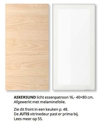 Promoties Askersund licht essenpatroon - Huismerk - Ikea - Geldig van 23/08/2019 tot 31/07/2020 bij Ikea