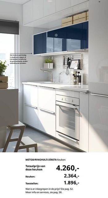 uitbreiden Klik Grote hoeveelheid Huismerk - Ikea Metod-ringhult-järsta keuken - Promotie bij Ikea