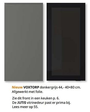 Promotions Voxtorp donkergrijs - Produit maison - Ikea - Valide de 23/08/2019 à 31/07/2020 chez Ikea