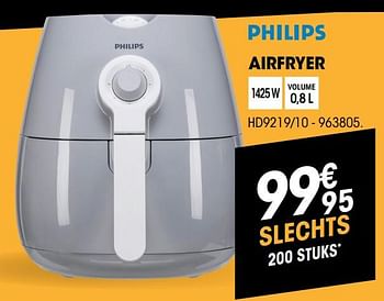 Promoties Philips airfryer hd9219-10 - Philips - Geldig van 26/09/2019 tot 14/10/2019 bij Electro Depot