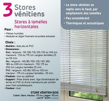 Promotions Store vénitien bois - DecoMode - Valide de 25/09/2019 à 21/10/2019 chez BricoPlanit