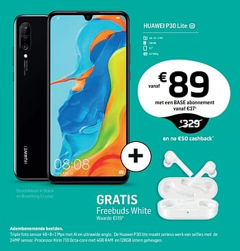 Promoties Huawei p30 lite - Huawei - Geldig van 20/09/2019 tot 30/09/2019 bij Base