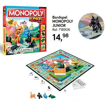 Promoties Bordspel monopoly junior - Hasbro - Geldig van 24/09/2019 tot 22/10/2019 bij Supra Bazar