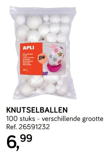 Promotions Knutselballen - Apli - Valide de 24/09/2019 à 22/10/2019 chez Supra Bazar