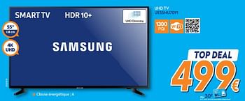 Promoties Samsung uhd tv ue55nu7091 - Samsung - Geldig van 25/09/2019 tot 29/10/2019 bij Krefel