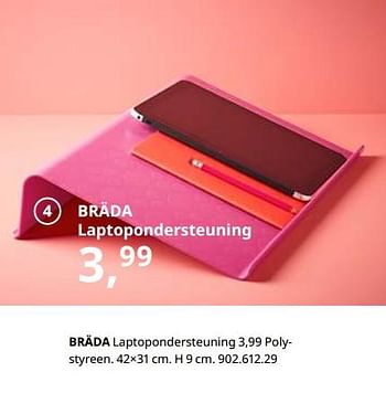 Promoties Bräda laptopondersteuning - Huismerk - Ikea - Geldig van 23/08/2019 tot 31/07/2020 bij Ikea