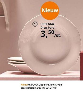 Promoties Upplaga diep bord - Huismerk - Ikea - Geldig van 23/08/2019 tot 31/07/2020 bij Ikea