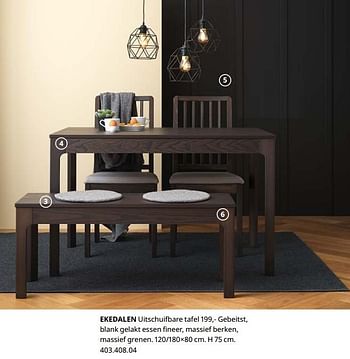 Promoties Ekedalen uitschuifbare tafel - Huismerk - Ikea - Geldig van 23/08/2019 tot 31/07/2020 bij Ikea