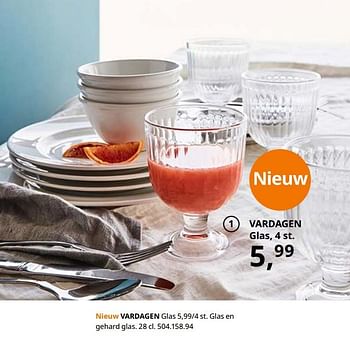 Promoties Vardagen glas - Huismerk - Ikea - Geldig van 23/08/2019 tot 31/07/2020 bij Ikea