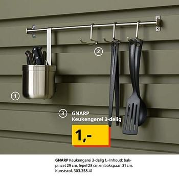 Promoties Gnarp keukengerei 3-delig - Huismerk - Ikea - Geldig van 23/08/2019 tot 31/07/2020 bij Ikea