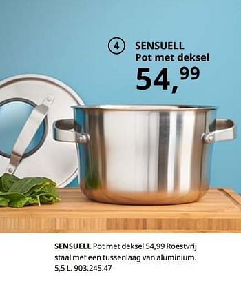Promotions Sensuell pot met deksel - Produit maison - Ikea - Valide de 23/08/2019 à 31/07/2020 chez Ikea