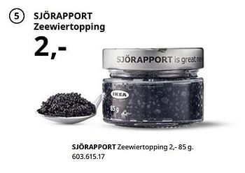 Promotions Sjörapport zeewiertopping - Produit maison - Ikea - Valide de 23/08/2019 à 31/07/2020 chez Ikea