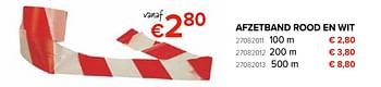 Promotions Afzetband rood en wit - Produit Maison - Euroshop - Valide de 27/09/2019 à 21/10/2019 chez Euro Shop