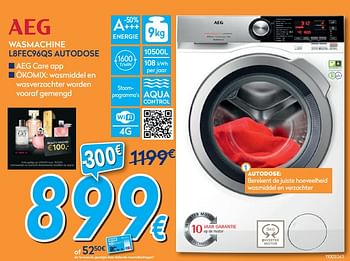 Promoties Aeg wasmachine l8fec96qs autodose - AEG - Geldig van 25/09/2019 tot 29/10/2019 bij Krefel